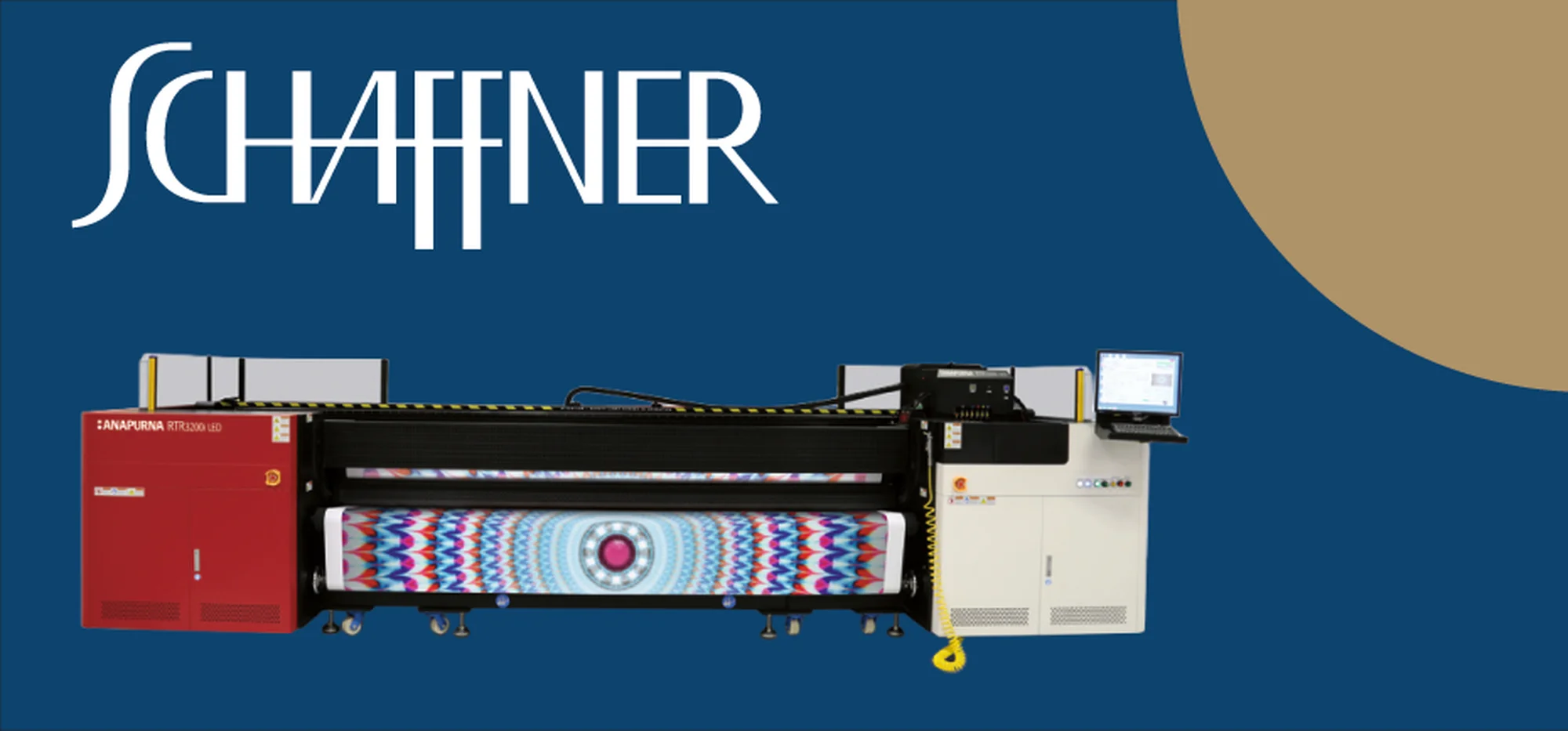 Agfa Anapurna RTR3200 LED Rollendrucksystem in Produktionsumgebung