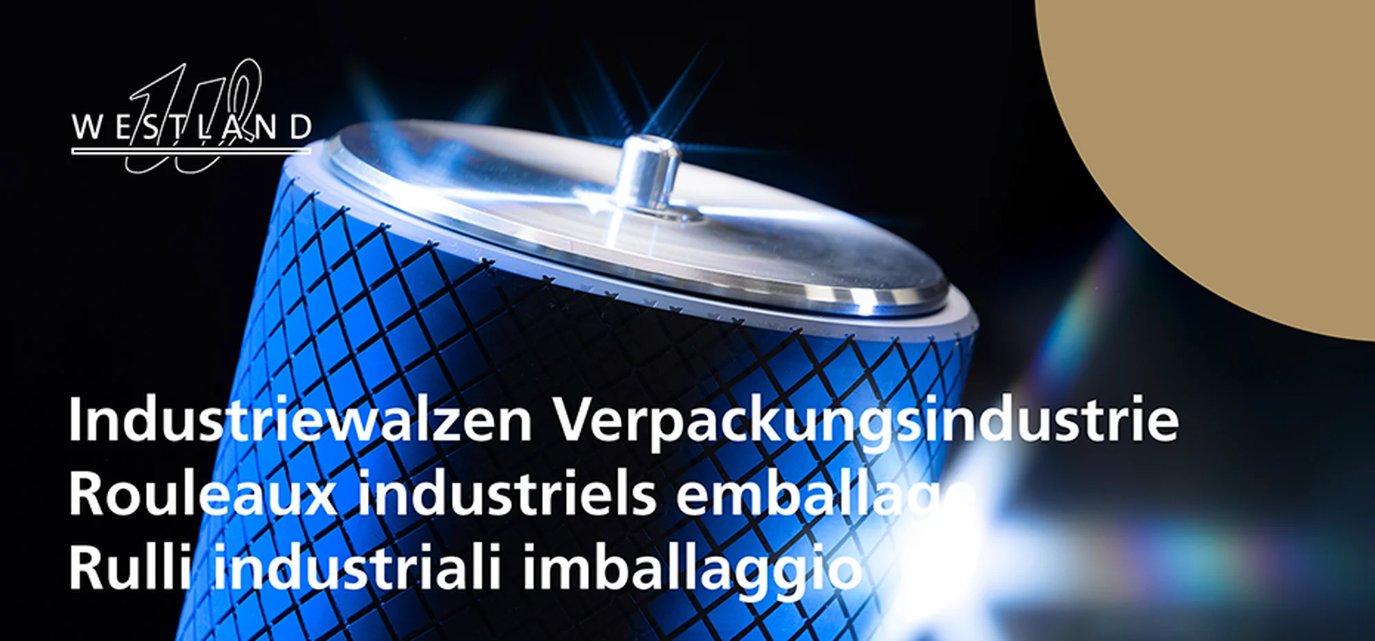 Rouleau industriel à trame fine pour les applications d’emballage, sur fond sombre