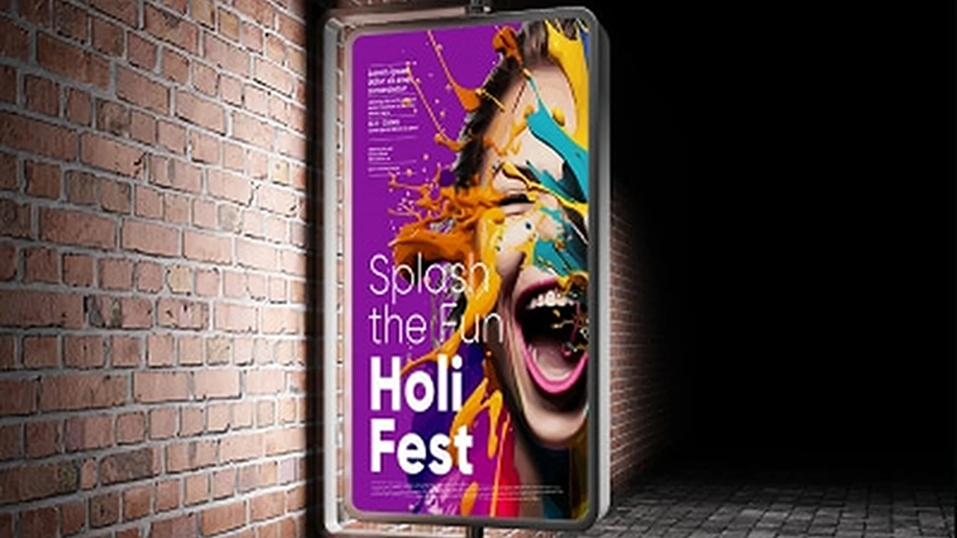 Hinterleuchtetes Aussenplakat auf Backlit-Material mit hoher Farbdichte – gedruckt mit Agfa Inkjet für beleuchtete Schaukästen im öffentlichen Raum.